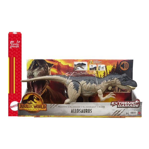 Mattel Mattel Jurassic World Extreme Damage Allosaurus HFK06 Λαμπάδα