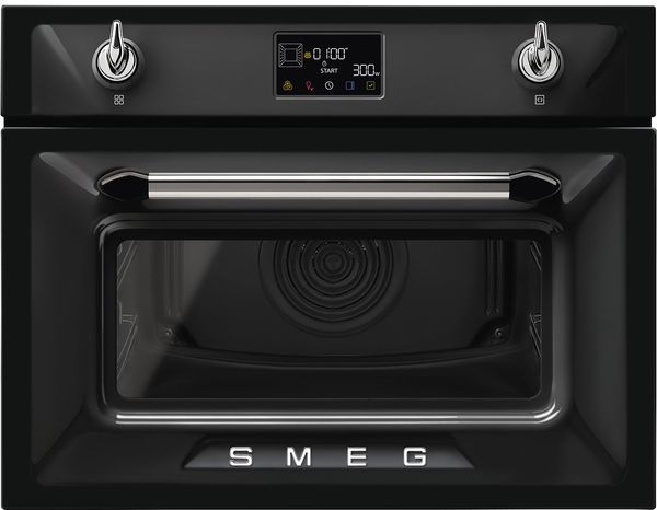 Smeg SO4902M1N Μαύρο Εντοιχιζόμενος Φούρνος Μικροκυμάτων
