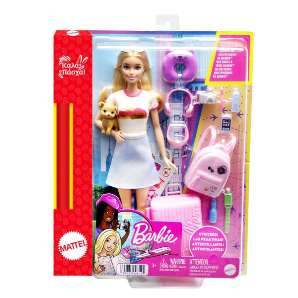 Mattel Barbie Έτοιμη για Ταξίδι HJY18 Λαμπάδα