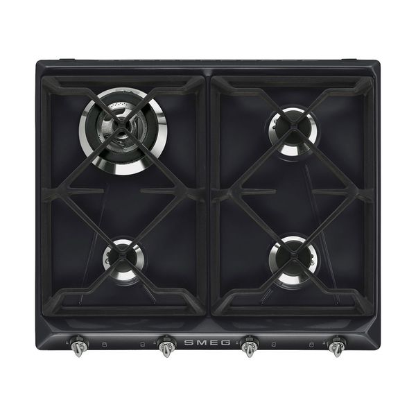 Smeg SR964NGH Black Εστία Υγραερίου