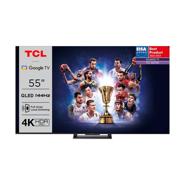 TCL QLED 55C745 55" Τηλεόραση Google TV 4K
