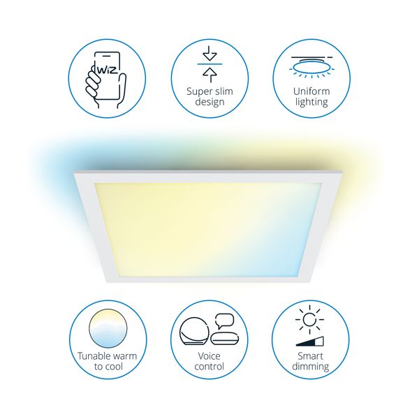 Wiz Ceiling 36W Square White Φωτιστικό