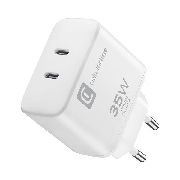 Cellular Line Cellular Line Dual Charger 35W White Φορτιστής
