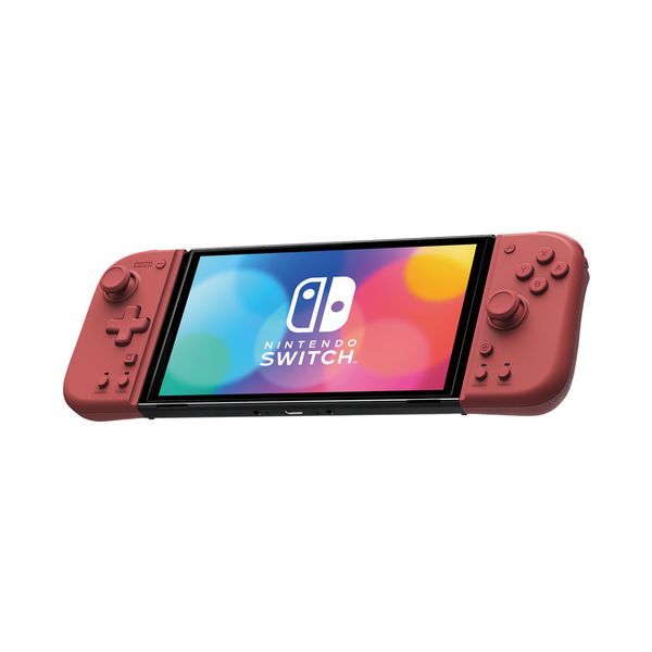 Hori Hori Split Pad Compact for Nintendo Switch Apricot Red