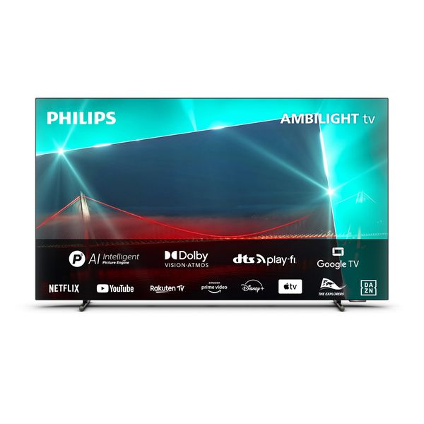 Philips OLED Ambilight 65OLED718 65" Τηλεόραση Google TV 4K