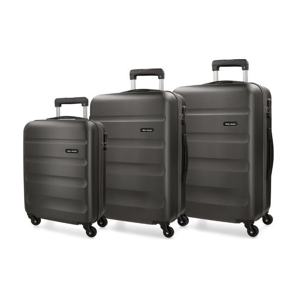 Roll Road Σετ 55/65/75cm Flex Anthracite Βαλίτσες Ταξιδίου