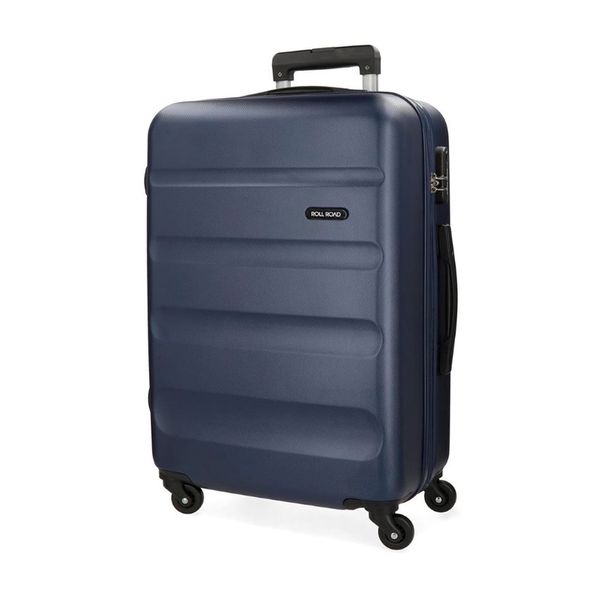 Roll Road Roll Road Μεσαία 65x46x23cm Flex Navy Blue Βαλίτσα Ταξιδίου