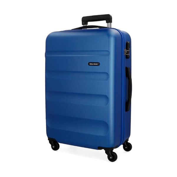 Roll Road Roll Road Μεγάλη 75x52x28cm Flex Blue Βαλίτσα Ταξιδίου