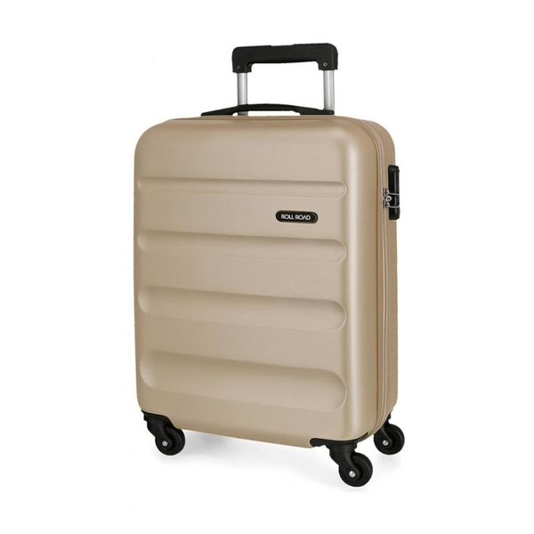 Roll Road Καμπίνας 55x38x20cm Flex Champagne Βαλίτσα Ταξιδίου
