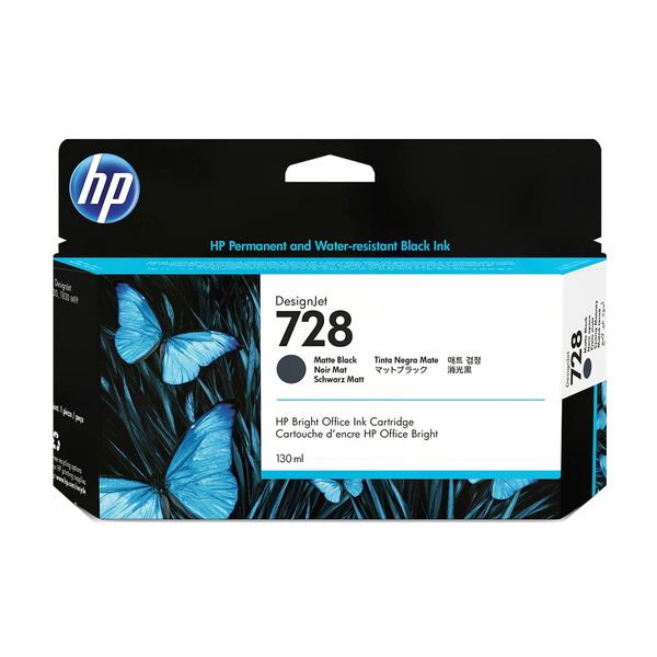 HP 728 Original Matte Black 1pc Μελάνι