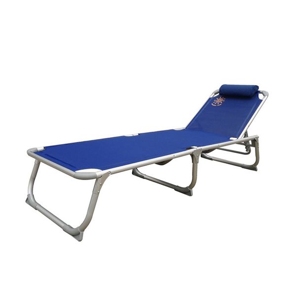 Summer Club Αλουμινίου Textilene Μπλε Ξαπλώστρα