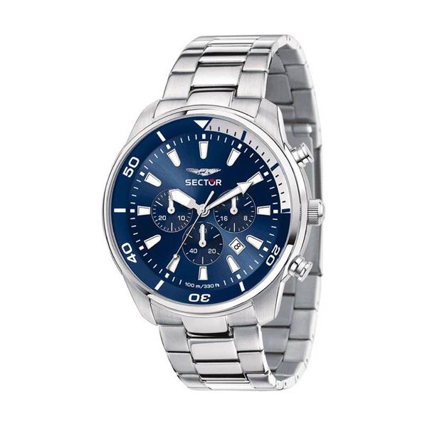 Sector Silver Stainless Steel Bracelet Ρολόι Χειρός