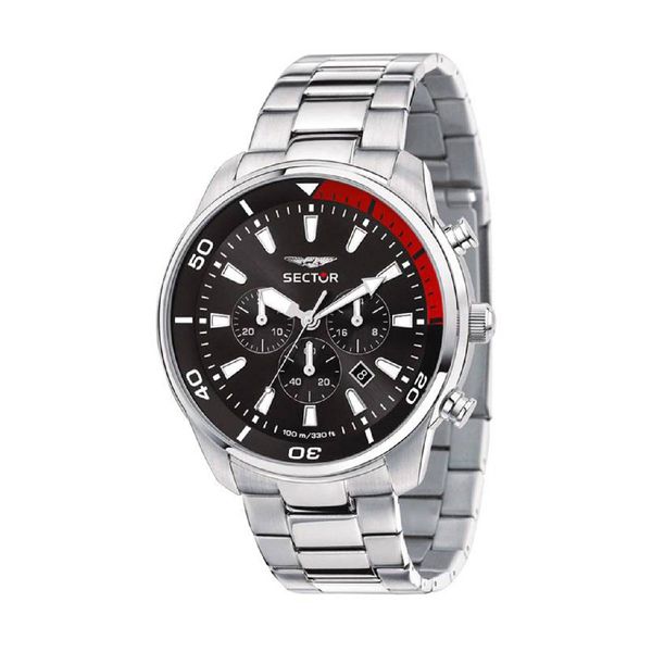 Sector Oversize Chronograph Silver Stainless Steel Bracelet Ρολόι Χειρός