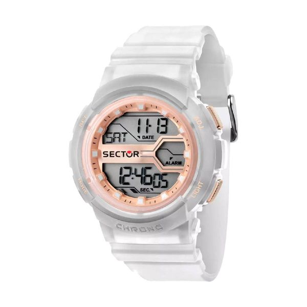Sector Sector EX-39 Chronograph White Plastic Strap Ρολόι Χειρός