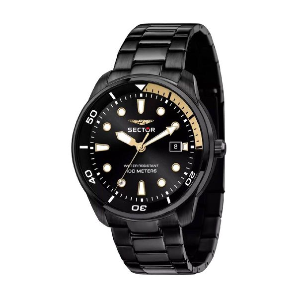 Sector Oversize Black Stainless Steel Bracelet Ρολόι Χειρός