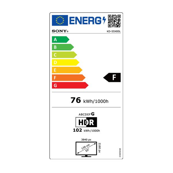 Sony Triluminos KD55X85L 55" Τηλεόραση Google TV 4K