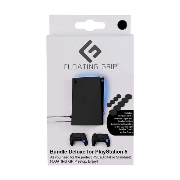 Floating Grip PS5 Console & Controller Wall Mounts Black Επιτοίχια Βάση Στήριξης