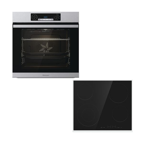 Hisense Φούρνος BSA65226AX & Εστίες Κεραμικές E6432X Set Εντοιχισμού
