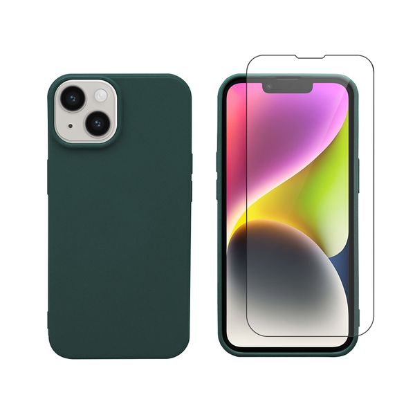 Redshield Redshield iPhone 14 TPU & Tempered Glass Green Θήκη Κινητού & Προστατευτικό Οθόνης