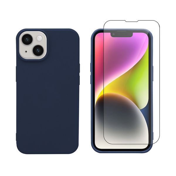 Redshield Redshield iPhone 14 Plus TPU & Tempered Glass Navy Θήκη Κινητού & Προστατευτικό Οθόνης