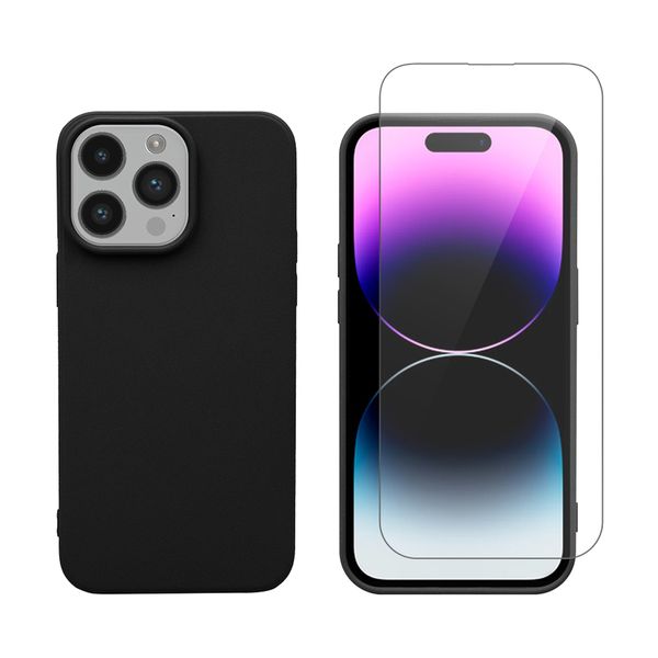 Redshield iPhone 14 Pro TPU & Tempered Glass Black Θήκη Κινητού & Προστατευτικό Οθόνης