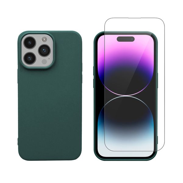 Redshield Redshield iPhone 14 Pro TPU & Tempered Glass Green Θήκη Κινητού & Προστατευτικό Οθόνης