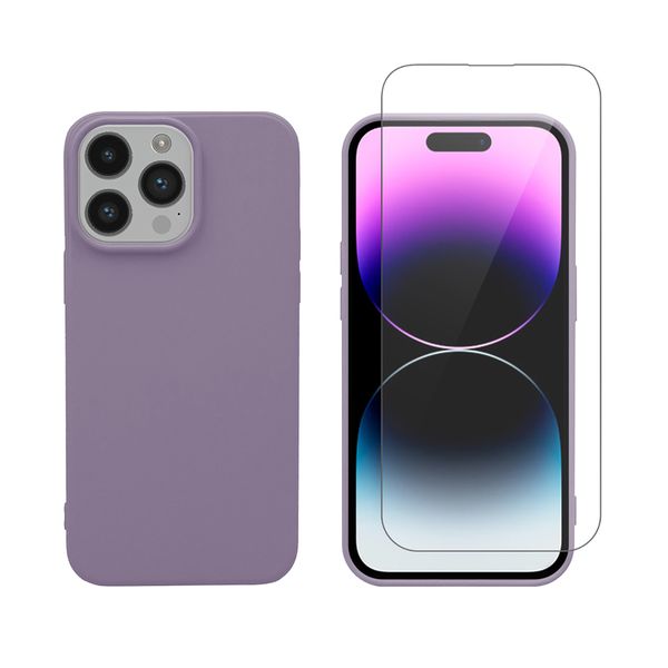 Redshield Redshield iPhone 14 Pro Max TPU & Tempered Glass Purple Θήκη Κινητού & Προστατευτικό Οθόνης