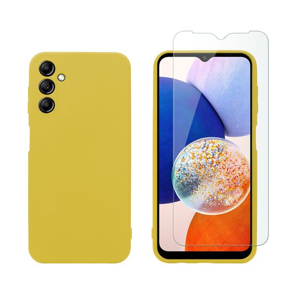 Redshield Samsung Galaxy A14 TPU & Tempered Glass Yellow Θήκη Κινητού & Προστατευτικό Οθόνης