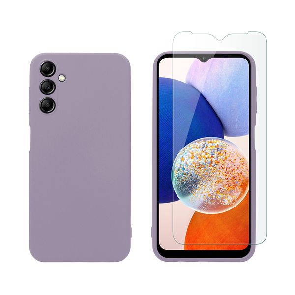 Redshield Samsung Galaxy A14 TPU & Tempered Glass Purple Θήκη Κινητού & Προστατευτικό Οθόνης