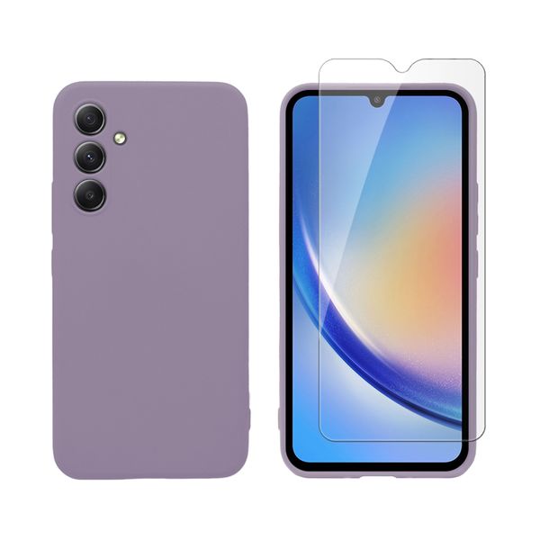 Redshield Redshield Samsung Galaxy A34 TPU & Tempered Glass Purple Θήκη Κινητού & Προστατευτικό Οθόνης