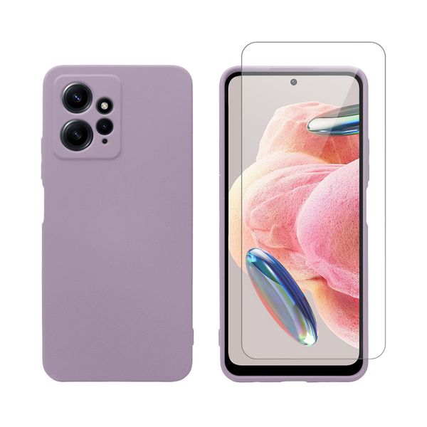 Redshield Xiaomi Redmi Note 12 TPU & Tempered Glass Purple Θήκη Κινητού & Προστατευτικό Οθόνης