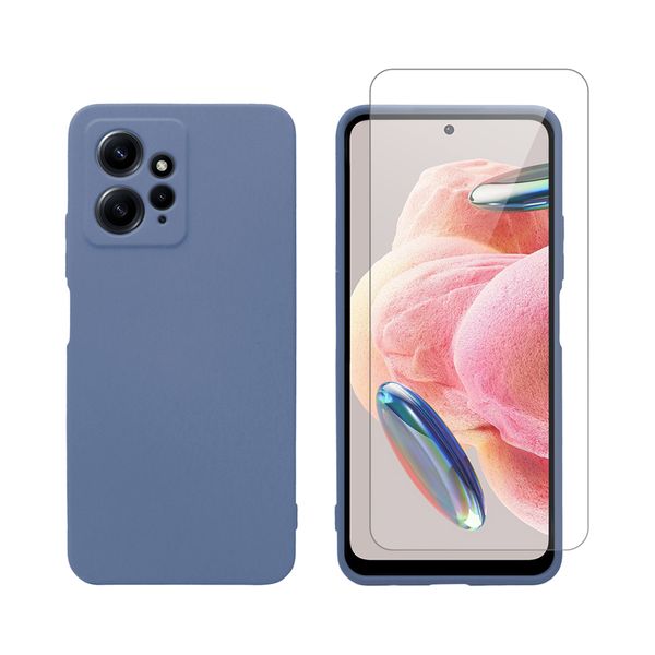 Redshield Xiaomi Redmi Note 12 TPU & Tempered Glass Navy Θήκη Κινητού & Προστατευτικό Οθόνης