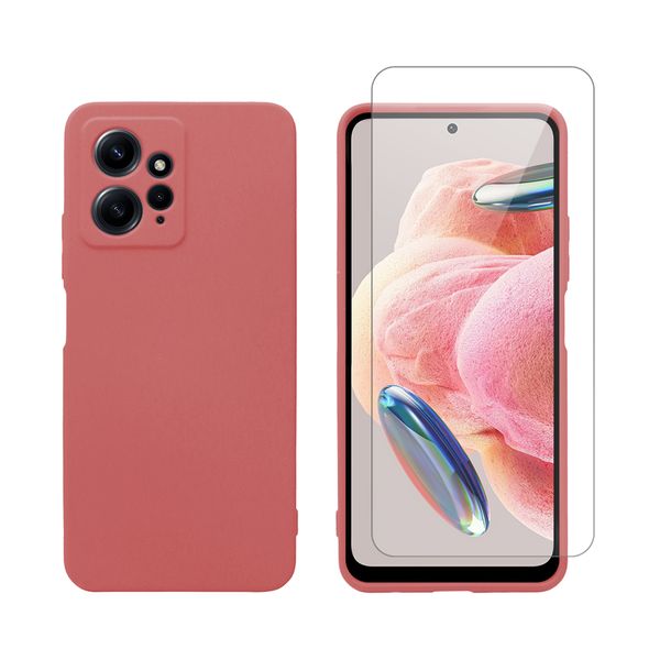 Redshield Xiaomi Redmi Note 12 TPU & Tempered Glass Red Θήκη Κινητού & Προστατευτικό Οθόνης