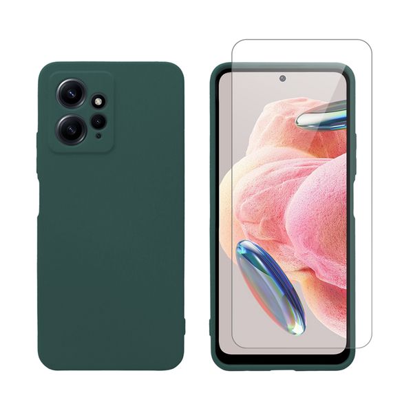 Redshield Xiaomi Redmi Note 12 TPU & Tempered Glass Green Θήκη Κινητού & Προστατευτικό Οθόνης