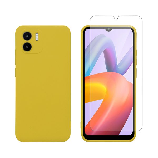 Redshield Xiaomi Redmi A2 TPU & Tempered Glass Yellow Θήκη Κινητού & Προστατευτικό Οθόνης