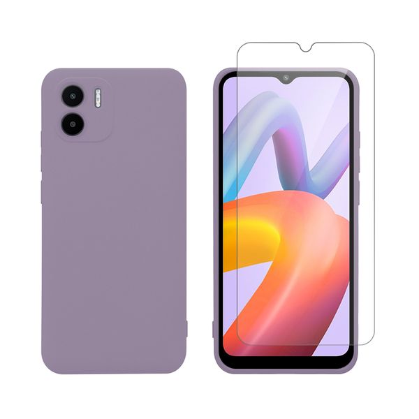 Redshield Xiaomi Redmi A2 TPU & Tempered Glass Purple Θήκη Κινητού & Προστατευτικό Οθόνης