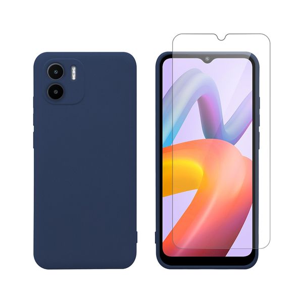 Redshield Xiaomi Redmi A2 TPU & Tempered Glass Navy Θήκη Κινητού & Προστατευτικό Οθόνης