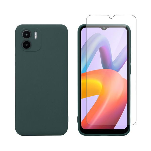 Redshield Xiaomi Redmi A2 TPU & Tempered Glass Green Θήκη Κινητού & Προστατευτικό Οθόνης