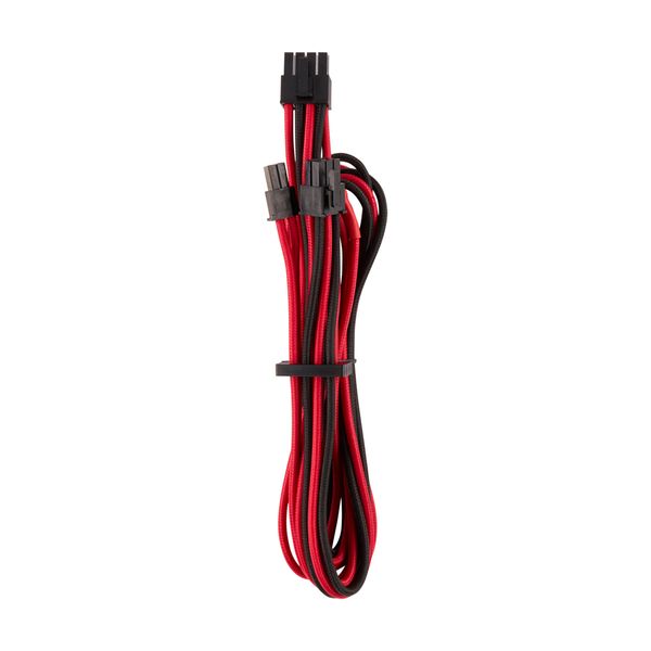 Corsair Corsair Premium Individually Sleeved PCIe Cables (Single Connector) Type 4 Gen 4 Red/Black Καλώδιο Τροφοδοσίας