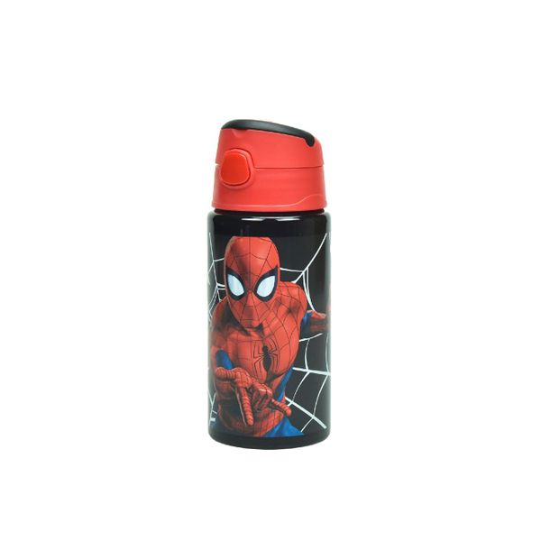 Gim Gim Αλουμινίου Flip Spiderman Black City 557-13248 Παγούρι