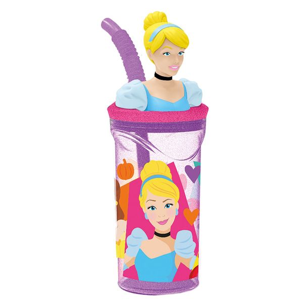 Stor Stor Ποτήρι με Καλαμάκι 3D Disney Princess Bright & Bold 530-51266 Παγούρι