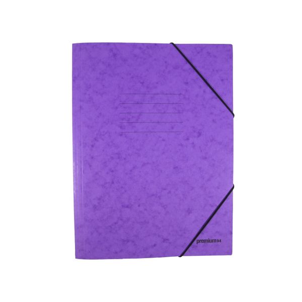 Premium Prespan A4 με Λάστιχο Λιλά Ντοσιέ