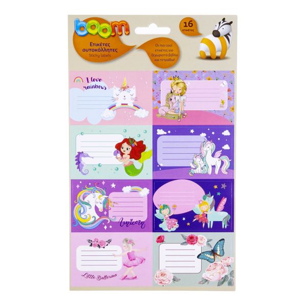 Boom Girl 16 Τεμάχια Αυτοκόλλητες Ετικέτες