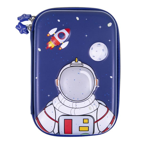 3D Διπλή Space 22x15.5x4.5cm Μπλε Κασετίνα