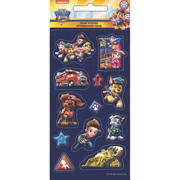 Gim Sticker Foam Paw Patrol Movie 774-00638 Αυτοκόλλητα