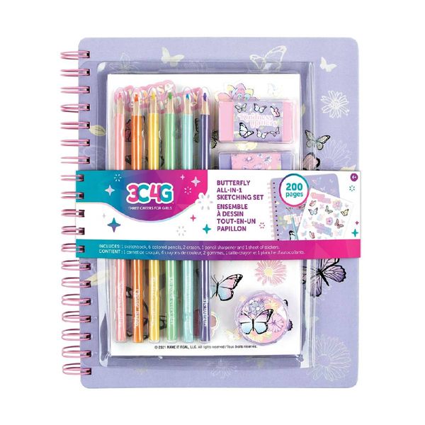 Make it Real Make it Real Butterfly All-In-1 Sketching Set 12025 Σετ Χειροτεχνίας