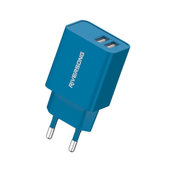Riversong Riversong SafeKub D2 2.4A Dual USB Blue Φορτιστής