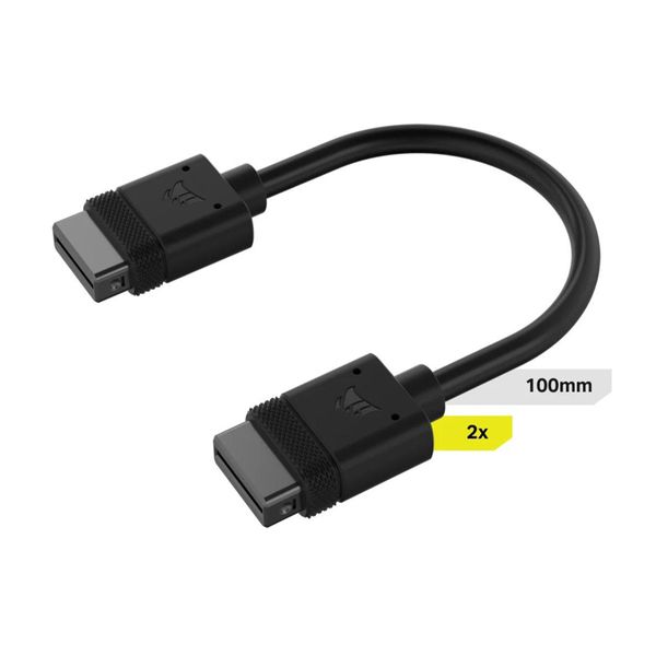 Corsair Corsair iCUE LINK Cable 2x100mm with Straight Connectors Black Αξεσουάρ