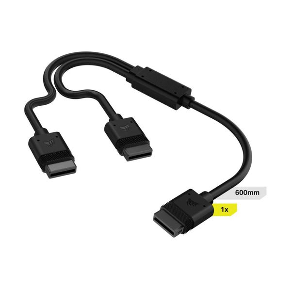 Corsair Corsair iCUE LINK 1x600mm Y Cable With Straight Connectors Black Αξεσουάρ