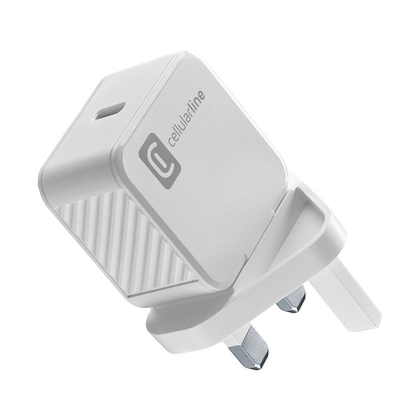 Cellular Line USB-C 20W UK White Φορτιστής